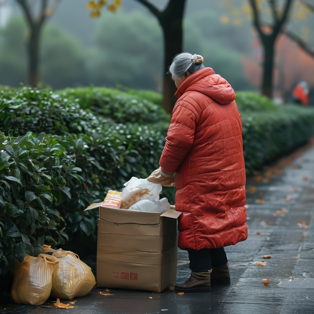 我妈来城里带娃第37天，我在垃圾房门口认出了她